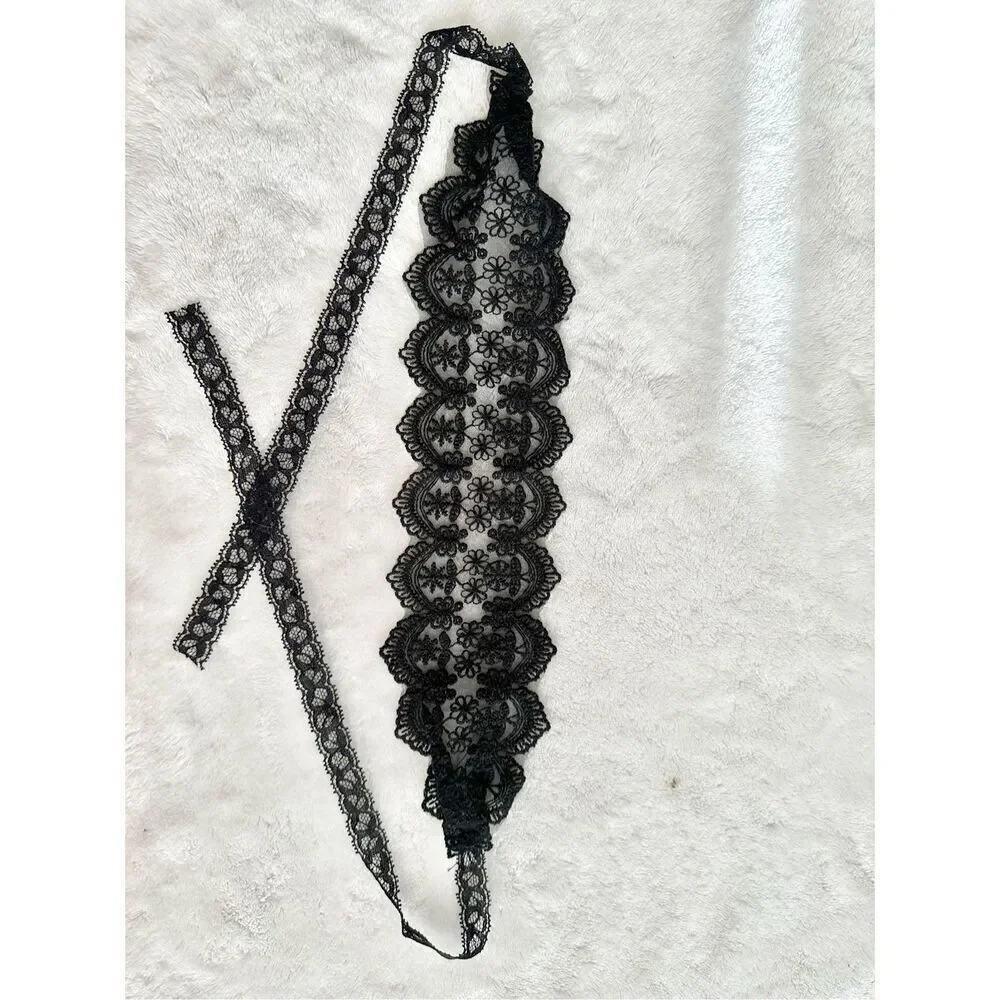 Black lace eye mask/ head band